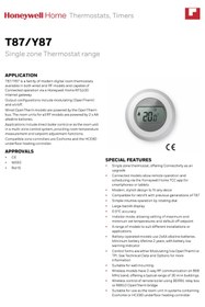 Resim HONEYWELL T87M2036 Kablolu Oda Termostatı - OPEN THERM - Modülasyonlu 