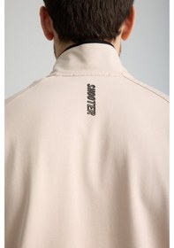 Resim Shooter Sportswear Shooter Erkek Luxe Eşofman Takımı Rahat Kalıp Manşetli Minimal Logo Bej 
