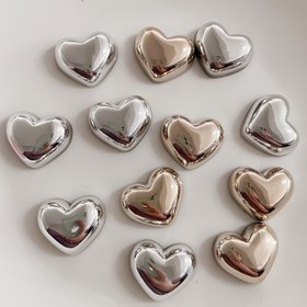 Resim 12'li Paket Kalp Şeklinde Buzdolabı ve Mesaj Panoları için Metal Mıknatıslar - Güçlü, Dekoratif ve Mutfak veya Ev Dekoru için Mükemmel, Tatil Süslemeleri | Parlak Metallik Yüzey | Dayanıklı Reçine, Buzdolabı Mıknatısları 