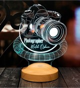 Resim Fotoğrafçıya Hediye DSLR Fotoğraf Makinesi Kişiye Özel 3D Halkalı Led Lamba 