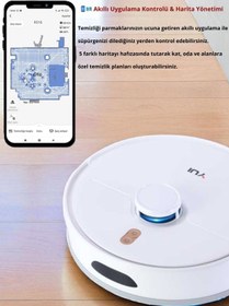 Resim Yui RS16 10.000 Pa Akıllı Robot Vacuum & Mop Süpürge Beyaz (YUI TÜRKİYE GARANTİLİ) 