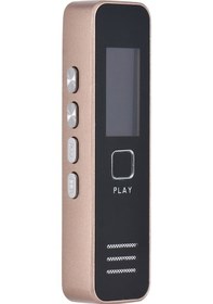 Resim Altın Metal Mini Ses Kaydedici - 20 Saat Sürekli Kayıt - Usb 2.0 - Kulaklık Ve Şarj Kablosu Dahil - Tf Kart Desteği Kart Dahil Değil 