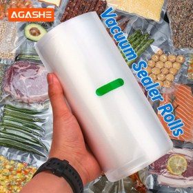 Resim AGASHE 5m Vakumlu Mühürleme Ruloları Gıda Saklama İçin - BPA İçermez, Yırtılmaya Dayanıklı, Anti-Oksidasyon & Koku Geçirmez, Puantiyeli Desen, Sous Vide, Yemek Hazırlama, Düşük Sıcaklıkta Pişirme & Sığır Eti Saklama İçin İdeal, Yiyecekleri Taze Tutuyor, Yeniden Kullanılabilir Mutfak Gereci, Mutfak Saklama | Puantiyeli Tasarım | Dayanıklı Malzeme, Gıda Vakumlu Mühürleyici 
