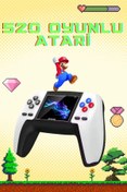 Resim gizmurstore Retro Konsol P5 Uyumlu Taşınabilir 520 Oyunlu Kablosuz Game Stick 