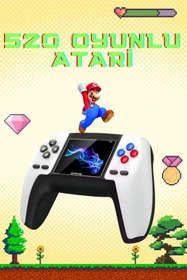 Resim Zayla Retro Konsol P5 Uyumlu Taşınabilir 520 Oyunlu Kablosuz Game Stick 