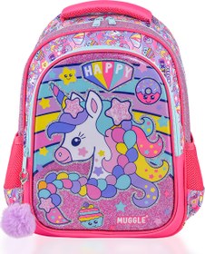 Resim Okul Sırt Çantası Happy Unicorn Pembe Mu-6443 Muggle