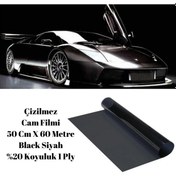 Resim Guard Çizilmez Cam Filmi 50 Cm X 60 Metre Black Siyah %20 Koyuluk 1 Ply 