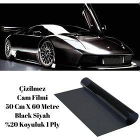 Resim Guard Çizilmez Cam Filmi 50 Cm X 60 Metre Black Siyah %20 Koyuluk 1 Ply 