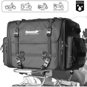 Resim Rhinowalk 60-80L Genişletilebilir Su Geçirmez Motosiklet Kuyruk Çantası 