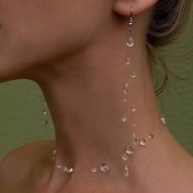 Resim Morning Dew Kolye - Minimalist Sarkan Su Damlası Tasarımı, Düğünler için Titanyum Çelik Takılar, Günlük Kullanım & Anneler Günü Hediyeleri, Yıl Boyu Çok Yönlü Aksesuar 