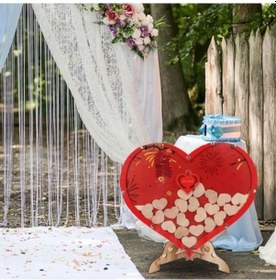 Resim Lijinxu Düğün Ziyaretçi Defteri Süsleme Aşk Kalpli Çerçeve 