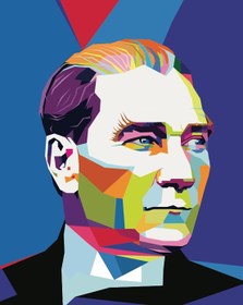Resim Sayılarla Boyama Seti - Renkli Atatürk - 60x75 