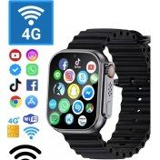 Resim Tekno Trust 800-1000 Mah Watch 8 Ultra 4g Sim Kartlı Android 49MM Gps Wifi Akıllı Saat Çocuk Iphone Xiaomi Huaw 