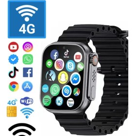Resim Tekno Trust 800-1000 Mah Watch 8 Ultra 4g Sim Kartlı Android 49MM Gps Wifi Akıllı Saat Çocuk Iphone Xiaomi Huaw 