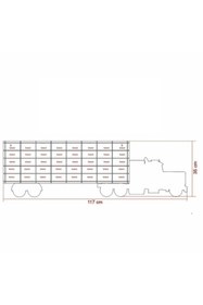 Resim Woodbu Ahşap Beyaz 40 Araçlık Hobi Araba Rafı 