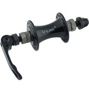 Resim U-Link GL-B25F-SB-QR 28h V-Fren Rulmanlı Alüminyum Katlanır Bisiklet Ön Göbek 