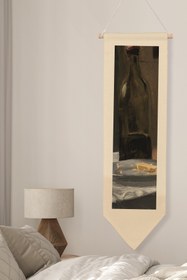 Resim Duvar Halısı Pinterest Oda Dekoru, Monet Sanat Serisi, 100cm Kanvas Flama Askılı Duvar Örtüsü NO:636 - Renkli - 14 / 30 x 100 