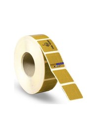 Resim Tüvtürk Onaylı Reflektörlü Reflektif Fosforlu Şerit Bant Kesikli Reflektör 5metre Sarı 