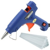 Resim Green 20 Watt Sıcak Silikon Tabancası 10 Adet Mum Silikon Çubuk 