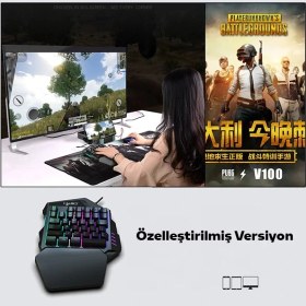 Resim FRY Hxsj V100+ A869 Gaming 7200 Dpı 7 Rgb Işıklı Oyuncu Klavye+Oyuncu MOUSE-(5775) 
