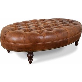 Resim Hanelmobilya Hanel Mobilya Chester Oval Puf 