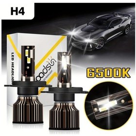 Resim Chuangyinshop 2 Adet Ultra Beyaz H4 Oto Ampul 63000lm 6500k Csp Chip Ve Turbo Fanlı Hi/lo Far Işığı 