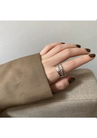 Resim 925 Ayar Gümüş Boyutlanabilir Kadın Yüzük Çok Renkli 