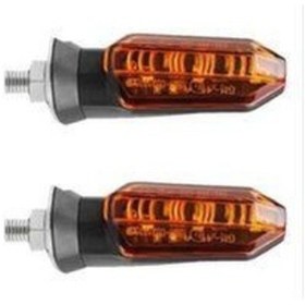 Resim Motosiklet Sinyal Led Sarı Cam Sarı Işık 2 Li Takım 