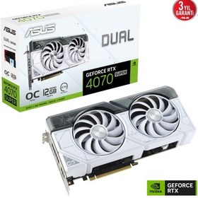 Resim ASUS DUAL-RTX4070S-O12G-WHITE GDDR6X HDMI 3XDP DLSS3 192BİT 