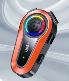 Resim Motorsiklet Kask Interkom Kulaklık Rgb Işık Bluetooth 5.0 Çift Telefon Bağlantı 2x Intercom 