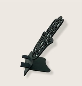 Resim RetroLazer Ahşap Telefon Tutucu Şarj Standı Fatma Ana Eli 