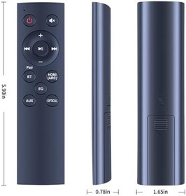 Resim Philips Soundbar Audio Speaker System TAB5105/10 TAB5105/12 TAB5305/12 TAB5305/37 B5306 TAB5306/96 TAB5105/98 TAB5105/94 TAB53055 için yeni yedek uzaktan kumanda /96 T AB5105/37 