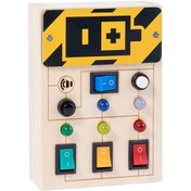 Resim Konesam Çocuklar İçin Eğitici Ahşap Led Işıklı Priz Anahtarlı Oyun Tahtası - Taşınabilir Ve Eğlenceli 