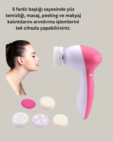 Resim Derin Temizleme Ve Masaj İçin 5 Başlıklı Yüz Cilt Nrzsnt - 4 Bakım Aleti 