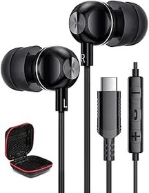 Resim S22 Ultra için Tip C Kulaklık, USB C Kablolu Kulaklık, Çift Katmanlı Kulak Uçları, Gürültü Engelleme, Manyetik USB-C Kulaklık HiFi Stereo Mikrofon Samsung Galaxy S21 Plus Google Pixel 7 Pro 6 6A iPad 10 2022 için 