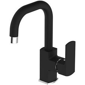 Resim Bien Salvo Kuğu Lavabo Bataryası İpeksi Mat Siyah 