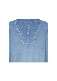 Resim Bulalgiy Kadın Mavi Dantelli Tunik - Bga233591-mavi 