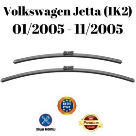 Resim Volkswagen Jetta 1k2 2005 Uyumlu Ön Cam Silecek Süpürgesi Takımı 600/400mm Silbak Sb2419a 