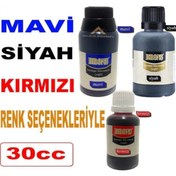 Resim İstoçHome 1.kalite Istampa Mürekkebi Yağlı Kırmızı-mavi-siyah 30cc 