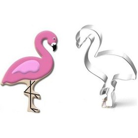 Resim Tahtakaletoptanci Kek Kurabiye Ve Pasta Kalıbı Metal Flamingo Şekilli 10.5X5.5 Cm 