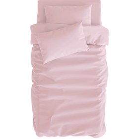 Resim Basics Pamuk Saten Pembe Çocuk Nevresim Seti 140x200cm 