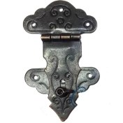 Resim Kuyruklu Kilit, Sandık, Kutu Askısı 36X60MM, Oksit, 1 Adet 