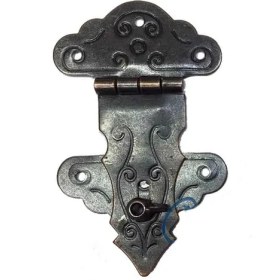 Resim Kuyruklu Kilit, Sandık, Kutu Askısı 36X60MM, Oksit, 1 Adet 