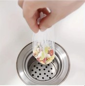 Resim Elmpaly 100 Adet Beyaz Mutfak Lavabo Filtresi - Kolay Temizlenir, Tıkanmaz Ve Atık Ayırıcı 