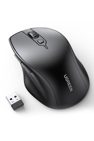 Resim Ugreen Ergonomik Sessiz Çift Modlu Bluetooth & Wireless Kablosuz Mouse, Siyah, 90395 