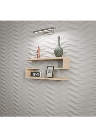 Resim Moobs Home U Model Raf Seti 2li Atlantik Çam Dekoratif Raf Atlantik Çam 