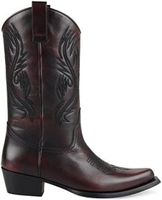 Resim Bordo Kadın Kovboy Çizmesi Geneva 