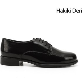 Resim Gönderi(R) Gön Siyah Rugan Bağcıklı Hakiki Deri Oxford Ayakkabı Siyah Rugan 