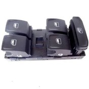 Resim Volkswagen Golf 7 Sol Cam Kaldırma Düğmesi ( Nikelajlı ) Orjinal Ürün 5G0959857 
