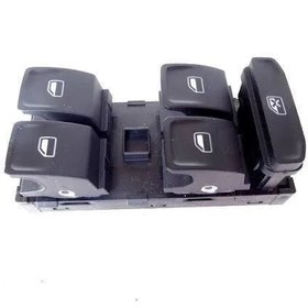 Resim Volkswagen Golf 7 Sol Cam Kaldırma Düğmesi ( Nikelajlı ) Orjinal Ürün 5G0959857 